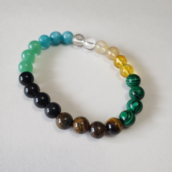 Natural Stone stratchy Bracelet, Attract Good Luck Money Health - Picture 5 of 8